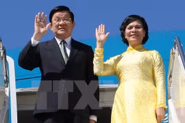 越南国家主席张晋创及夫人将于11月17日至19日赴菲律宾马尼拉出席亚太经合组织第二十三次领导人非正式会议（图片来源：越通社）