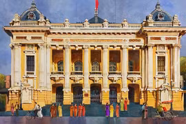 越南年轻画家“老街之恋”画展在河内举行