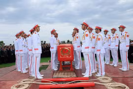 越南国家主席陈大光安葬仪式在宁平省举行（组图） 
