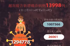 图表新闻：越南报告新增确诊病例13998例 新增死亡病例203例