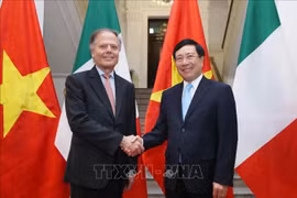 意大利外长米拉内西访问越南 与越南外长范平明举行会谈
