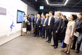 胡志明市市委书记阮善仁与新加坡若干部门领导会面交流