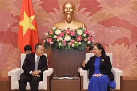 国会副主席丛氏放会见老挝巴特寮通讯社代表团