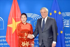 越南国会主席同欧洲议会主席安东尼奥·塔亚尼举行会谈