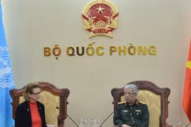 越南国防部副部长阮志咏会见联合国开发署驻越代表