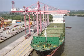 4万吨集装箱船抵达胡志明市港口