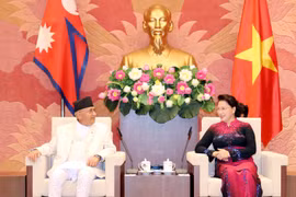 越南国会主席阮氏金银会见尼泊尔总理奥利