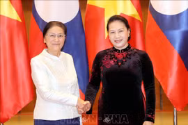 越老两国国会主席举行工作会谈