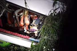 载有中国游客大巴在老挝发生严重车祸 多人伤亡