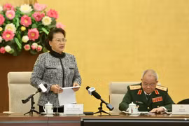 越南国会主席阮氏金银会见特工部队老兵