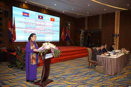 柬老越三国国会对外委员会第七次会议在广宁省举行