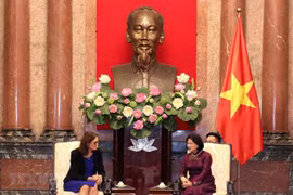 越南国家副主席邓氏玉盛会见欧洲贸易委员会委员塞西莉亚