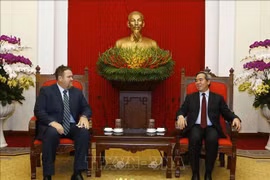 越共中央经济部长会见美国爱依斯电力公司越南市场总监