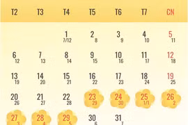 越南政府总理批准2020庚子年春节7天假方案