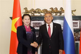 越南国会主席阮氏金银会见俄罗斯联邦鞑靼斯坦共和国总统