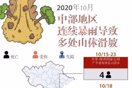 图表新闻：越南中部地区连续暴雨导致多处山体滑坡