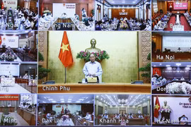 组图：政府总理举行全国抗击新冠肺炎疫情视频会议