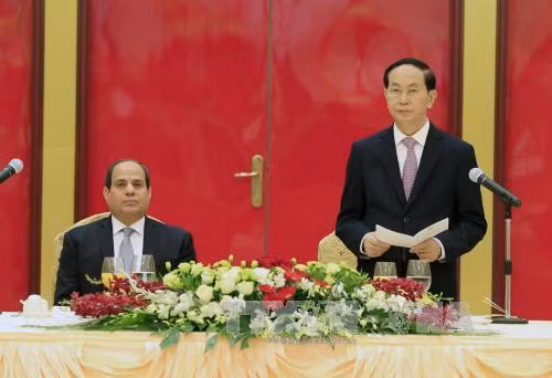 越南国家主席陈大光设宴招待埃及总统 ảnh 1 越南国家主席陈大光设宴招待埃及总统 ảnh 1