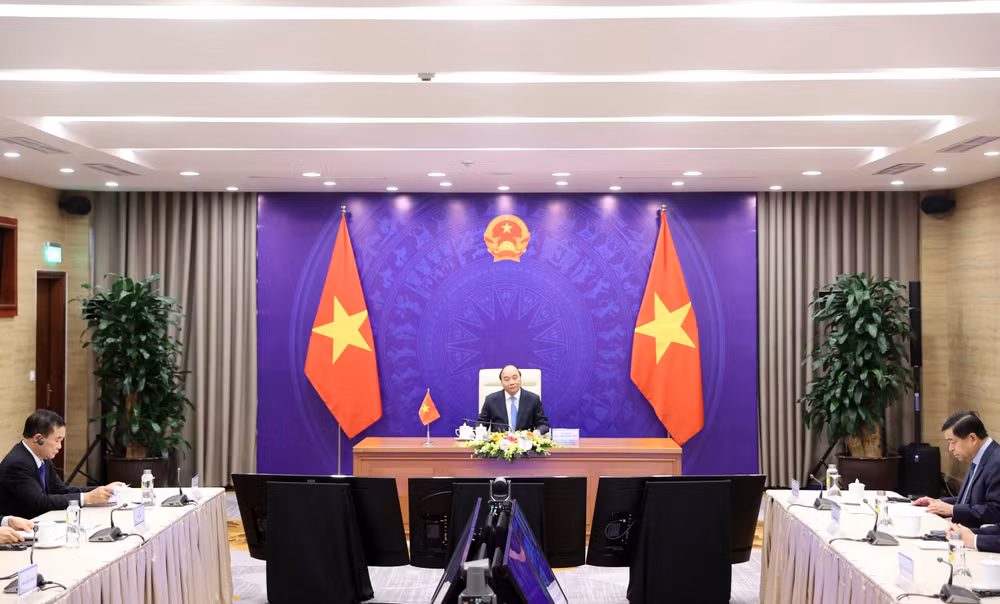 越老柬三国领导人举行视频会谈 ảnh 1 越老柬三国领导人举行视频会谈 ảnh 1