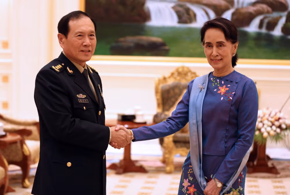  缅甸与中国承诺保持两国关系良好发展势头 ảnh 1