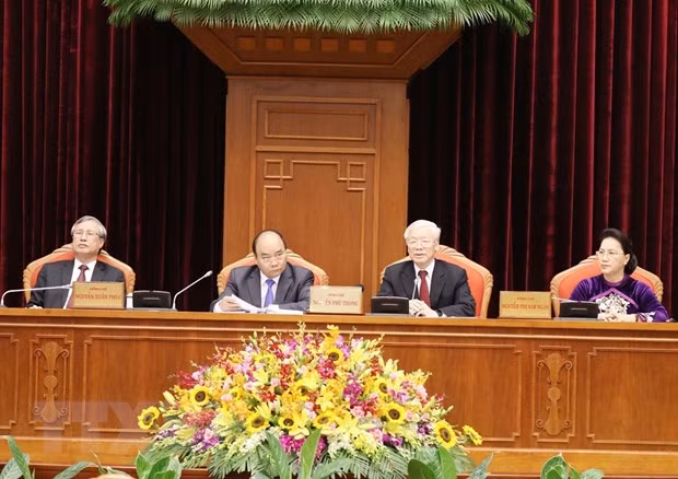 越共十二届十中全会进入第二天 ảnh 1