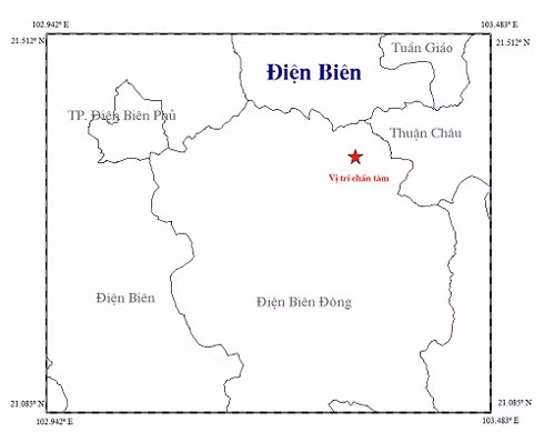 越南奠边省发生2.7级地震 ảnh 1