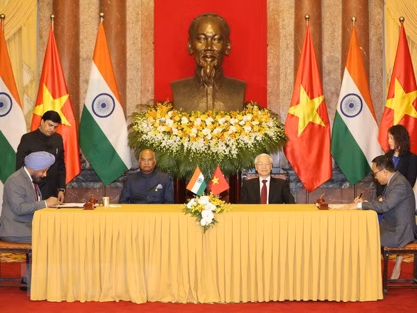 越南与印度发表联合声明 ảnh 1