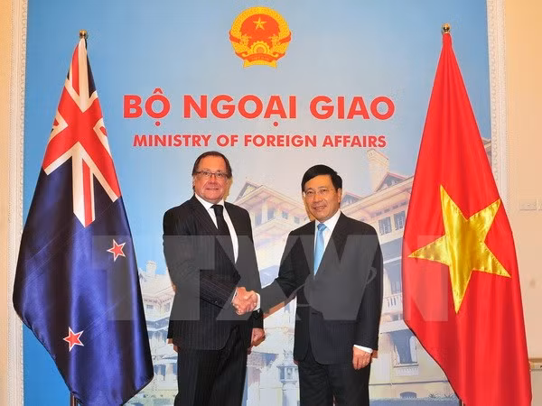  越南政府副总理兼外交部长范平明与新西兰外交部长默里·麦卡利举行会谈 ảnh 1