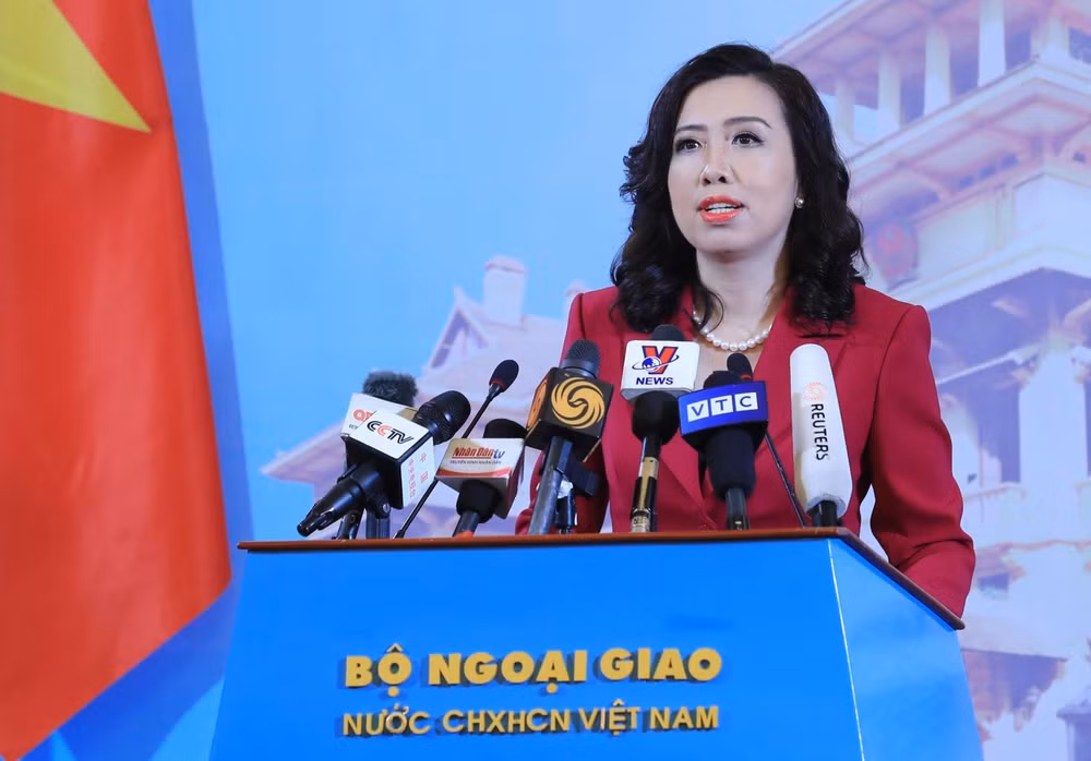 越南外交部发言人黎氏秋姮：按意愿将越南公民撤离战区运送回国 ảnh 1