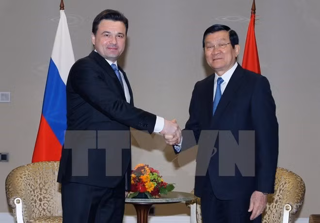国家主席张晋创会见莫斯科州州长安德烈·沃罗比约夫 ảnh 1 国家主席张晋创会见莫斯科州州长安德烈·沃罗比约夫 ảnh 1