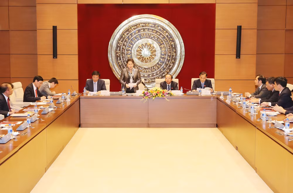 越南国会主席阮氏金银会见越南中小企业协会代表 ảnh 1