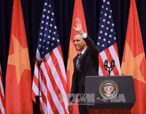 美国总统奥巴马在越南国家会议中心发表的重要演讲 ảnh 1