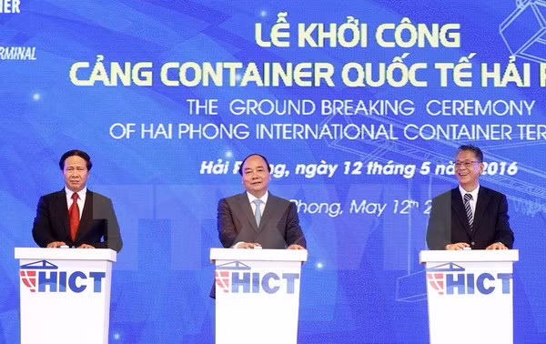 海防市国际集装箱码头工程项目正式动工兴建 ảnh 1