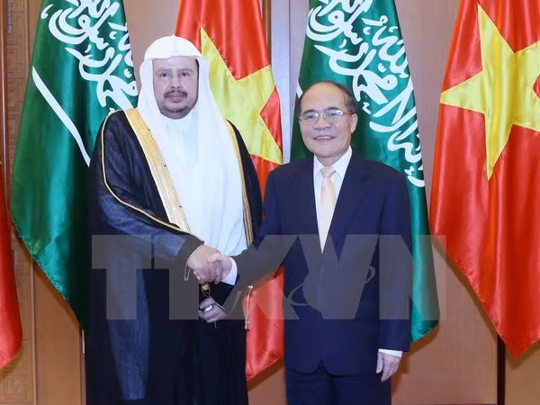 越南国会主席阮生雄同沙特阿拉伯王国协商会议主席会谈 ảnh 1