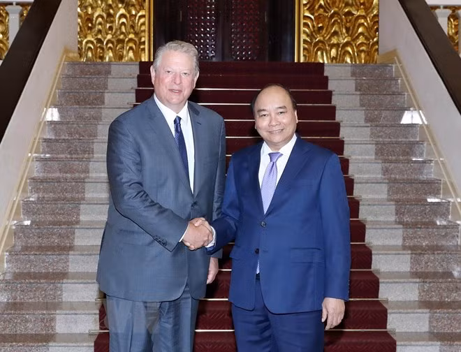 越南政府总理阮春福会见美国前副总统阿尔·戈尔 ảnh 1