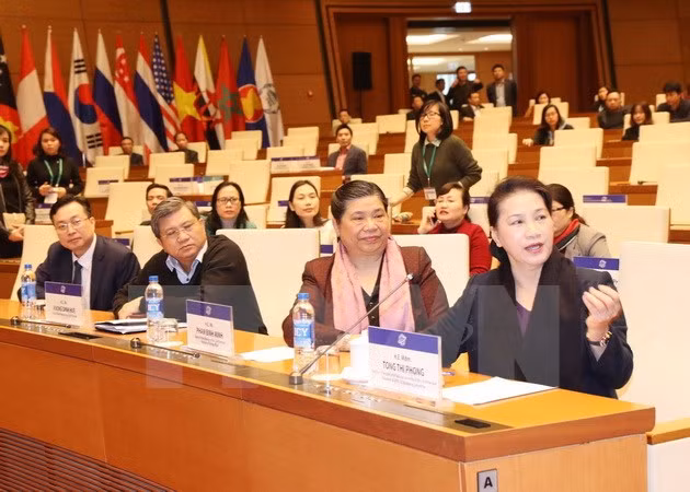 阮氏金银出席亚太议会论坛第26届年会彩排活动 ảnh 1 阮氏金银出席亚太议会论坛第26届年会彩排活动 ảnh 1