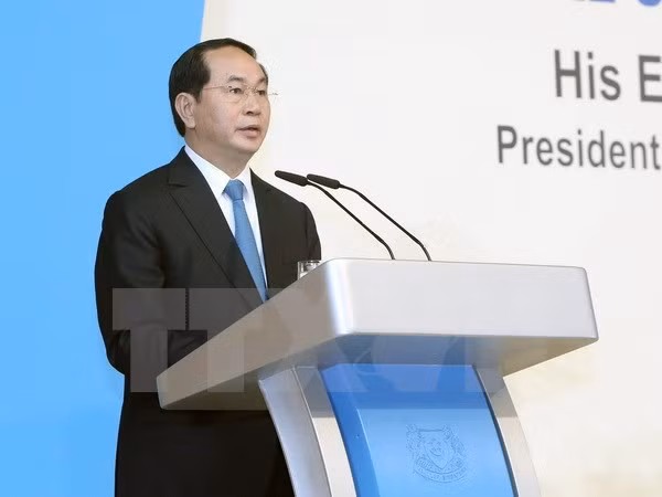 越南国家主席出席新加坡讲座并发表演讲 ảnh 1