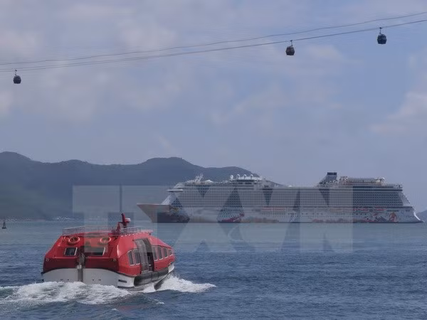 载有2300名外国游客的“云顶梦”号豪华邮轮抵达岘港市 ảnh 1 载有2300名外国游客的“云顶梦”号豪华邮轮抵达岘港市 ảnh 1