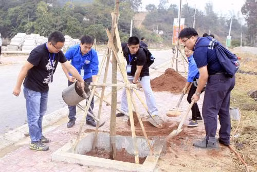 第三届越中青年大联欢：两国青年在谅山共植友谊树 ảnh 2