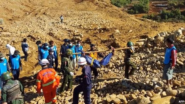 缅甸克钦邦玉石矿区山崩上百人失踪 ảnh 1