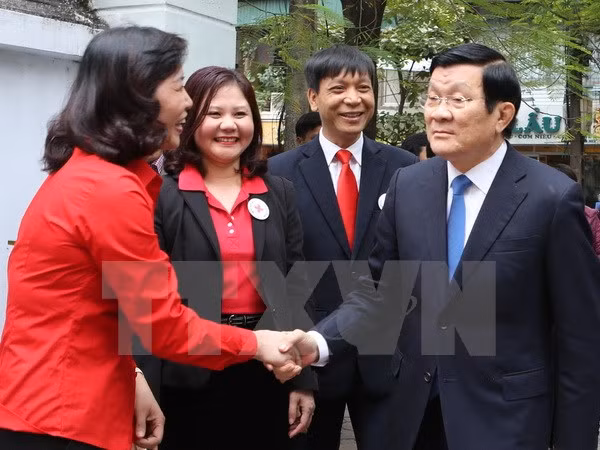 越南国家主席张晋创出席种牛银行项目5周年总结会议 ảnh 1 越南国家主席张晋创出席种牛银行项目5周年总结会议 ảnh 1