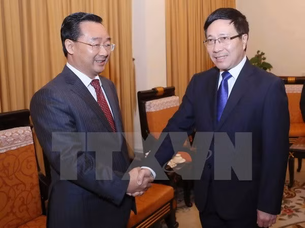 政府副总理范平明会见中国广西壮族自治区人民政府常务副主席唐仁健 ảnh 1