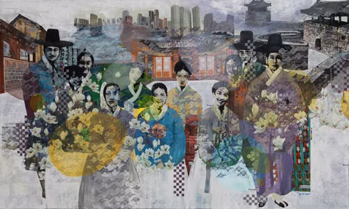 “越南画家眼中的韩国”绘画比赛作品展在河内开展 ảnh 1