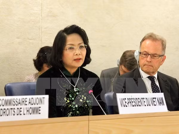 越南国家副主席邓氏玉盛出席联合国人权理事会第32次会议 ảnh 1 越南国家副主席邓氏玉盛出席联合国人权理事会第32次会议 ảnh 1