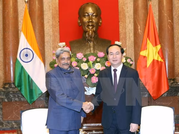越南国家主席陈大光分别会见法国和印度国防部长 ảnh 2