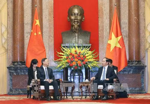 越南国家主席陈大光会见中国国务委员杨洁篪 ảnh 2