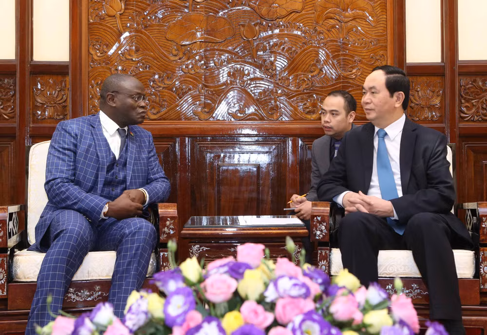 越南国家主席陈大光会见前来递交国书的各国新任驻越大使 ảnh 7 越南国家主席陈大光会见前来递交国书的各国新任驻越大使 ảnh 7