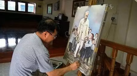 越裔泰国人画中的胡伯伯形象 ảnh 1 越裔泰国人画中的胡伯伯形象 ảnh 1