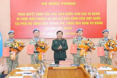越南增派4名军官参加联合国维和行动 ảnh 1
