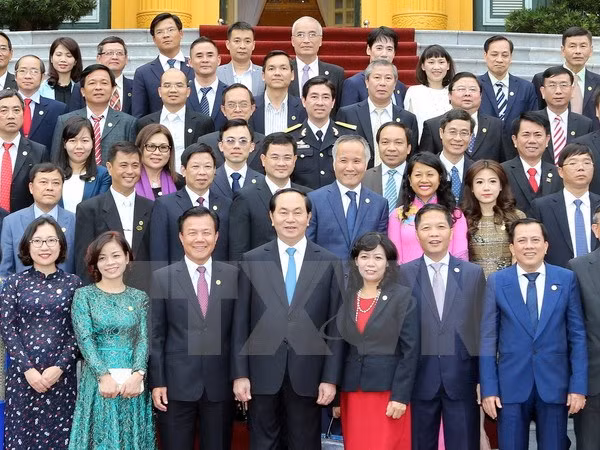 越南国家主席陈大光会见荣获“越南国家品牌”称号的企业代表团 ảnh 1 越南国家主席陈大光会见荣获“越南国家品牌”称号的企业代表团 ảnh 1